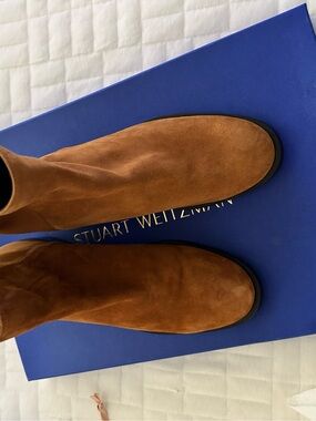 Stuart Weitzman Chestnut Suede Ankle Booties